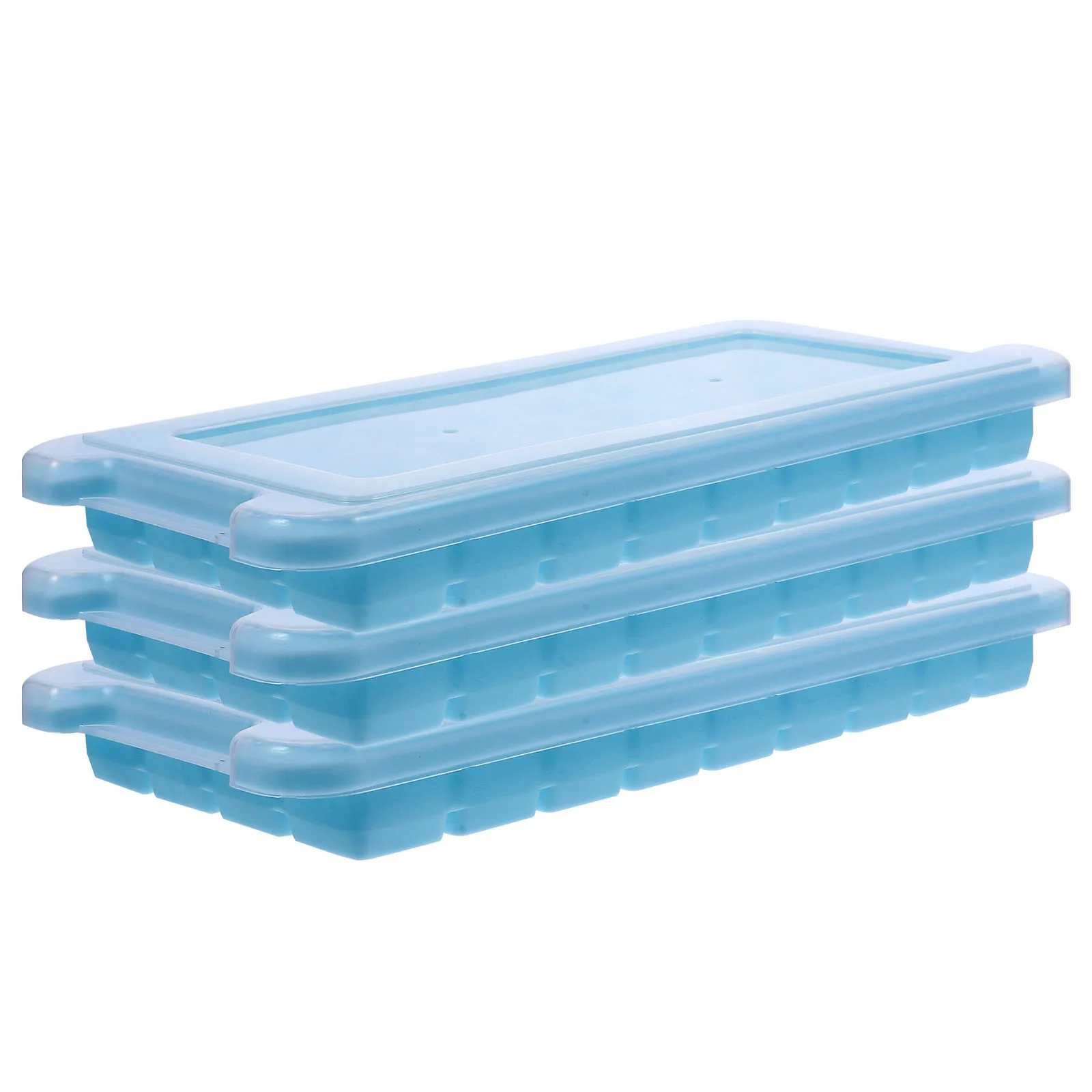 

3Pcs Silicone Ice Cube Mold Tray Flexible Easy-Release Ice Ball Maker with Lid for Freezer Homemade Jelly Chocolate Soap