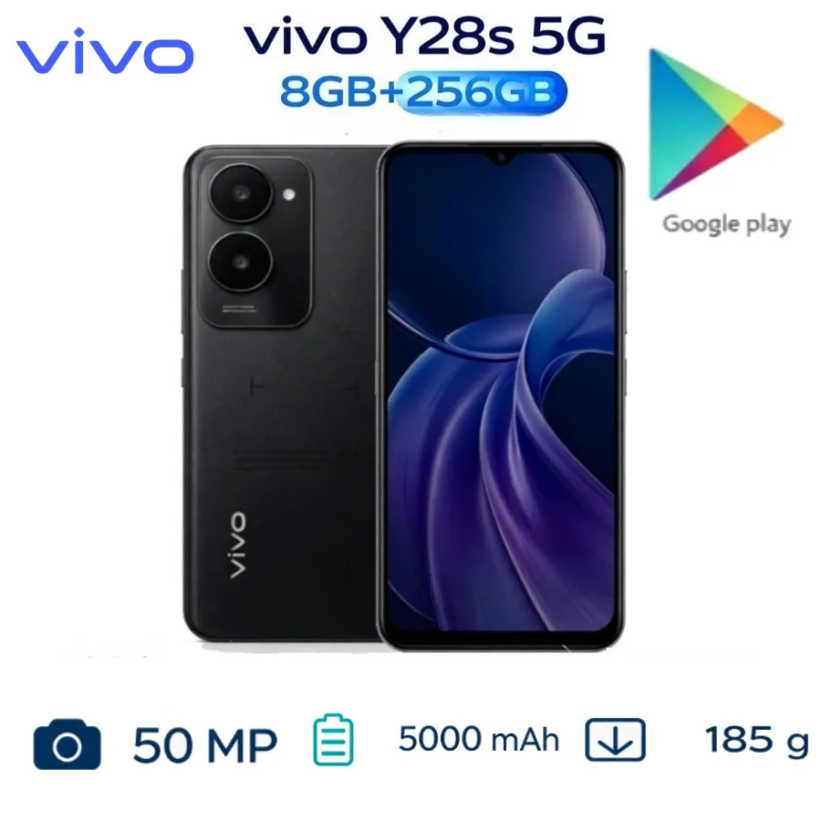 2026 latest Vivo Y28s global edition 5g mobile phone 8+256gb, 6.56 mobile phone screen 50mp pixels, 5000 battery
