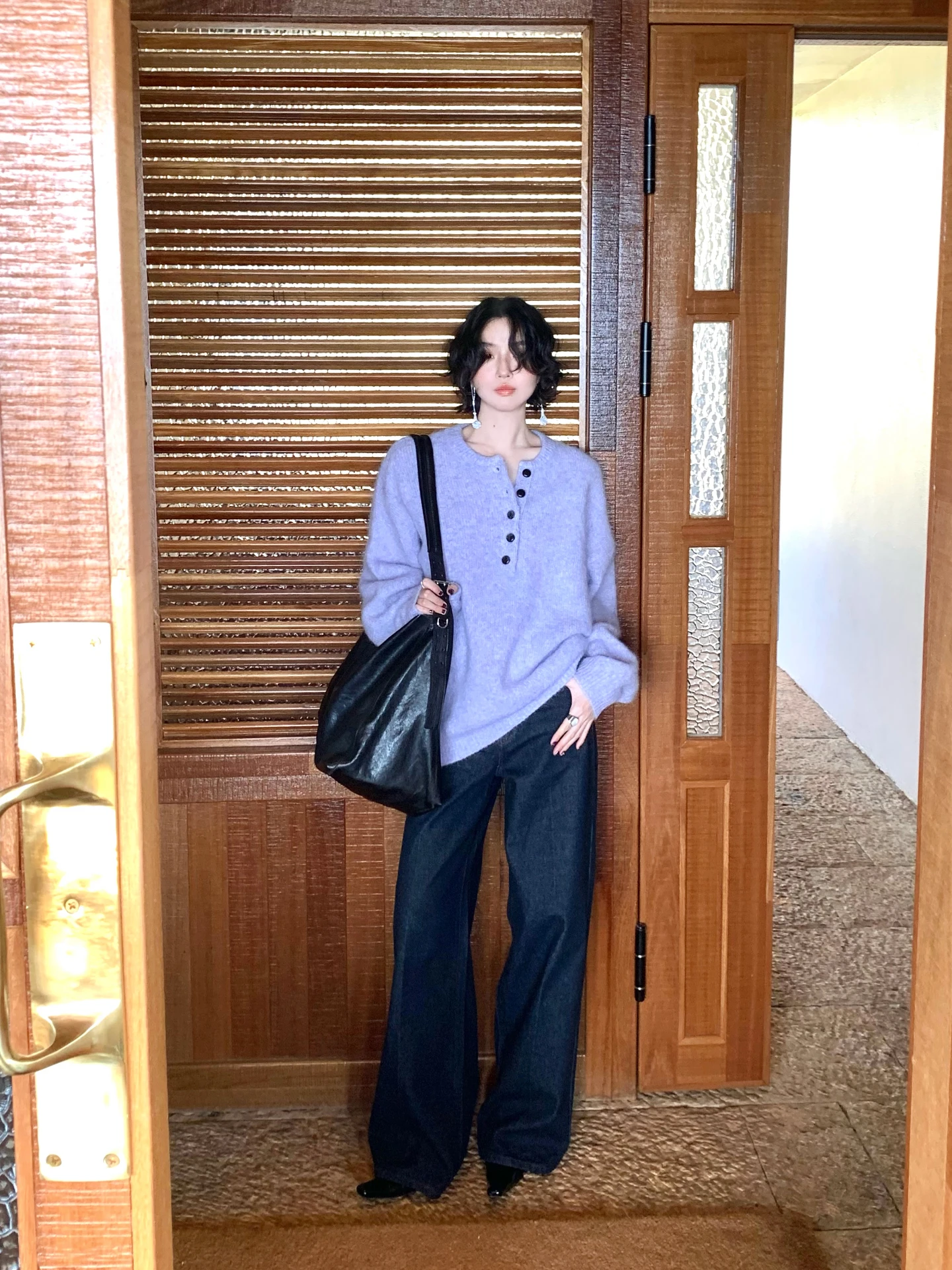 

High Waist Wide Leg Denim Pants Retro Hong Kong Style Spring New Loose Fit Long Trousers Women's Casual Cotton Jeans