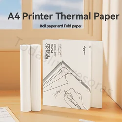 PeriPage A4 Mini Printers Quick Dry and Long Time Storage Continuous Thermal Paper 100 Sheets Folded Thermal Paper Papel Termico