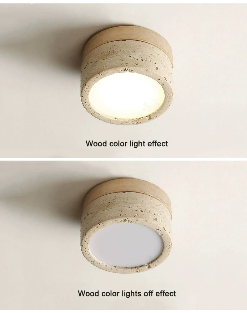 Wabi Sabi Stone LED Ceiling Light Brown styled room