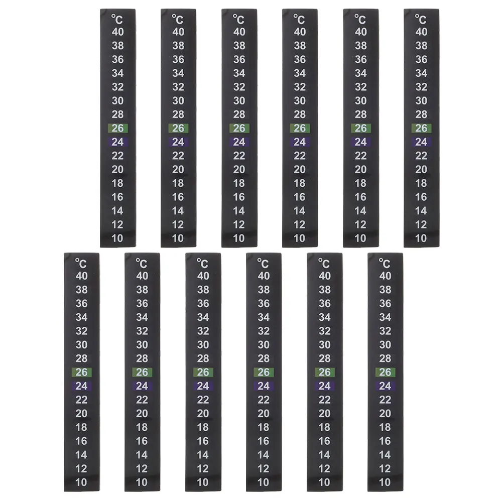 

12Pcs Fish Tank Thermometer Sticker Digital Aquarium Adhesive Stick on Thermometer Strip Accurate Temperature Indicator