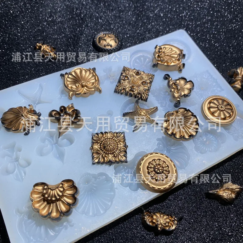 Retro Relief Totem Silicone Mold Fondant Surrounding Border Cake Decoration Tools Baking DIY Flower Mould Salt Carving Molds