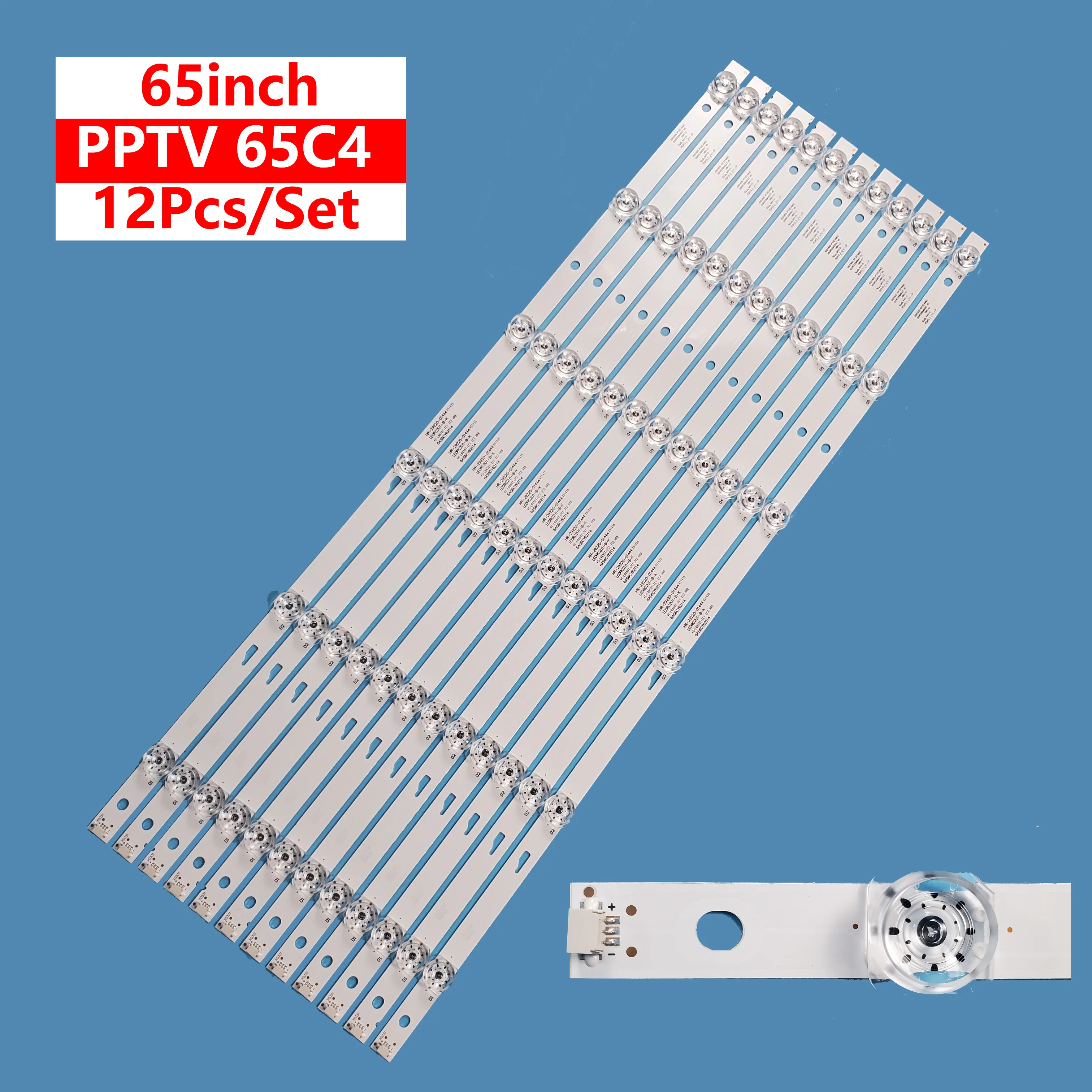 12pcs/set LED Bar For TCL65D06-ZC23AG-04 05 65D1800 65HR330M06A7 V0 65C4 4C-LB650T-ZC1 ZC2 HRB Hitachi 65R80 AW TV-65UHD4K