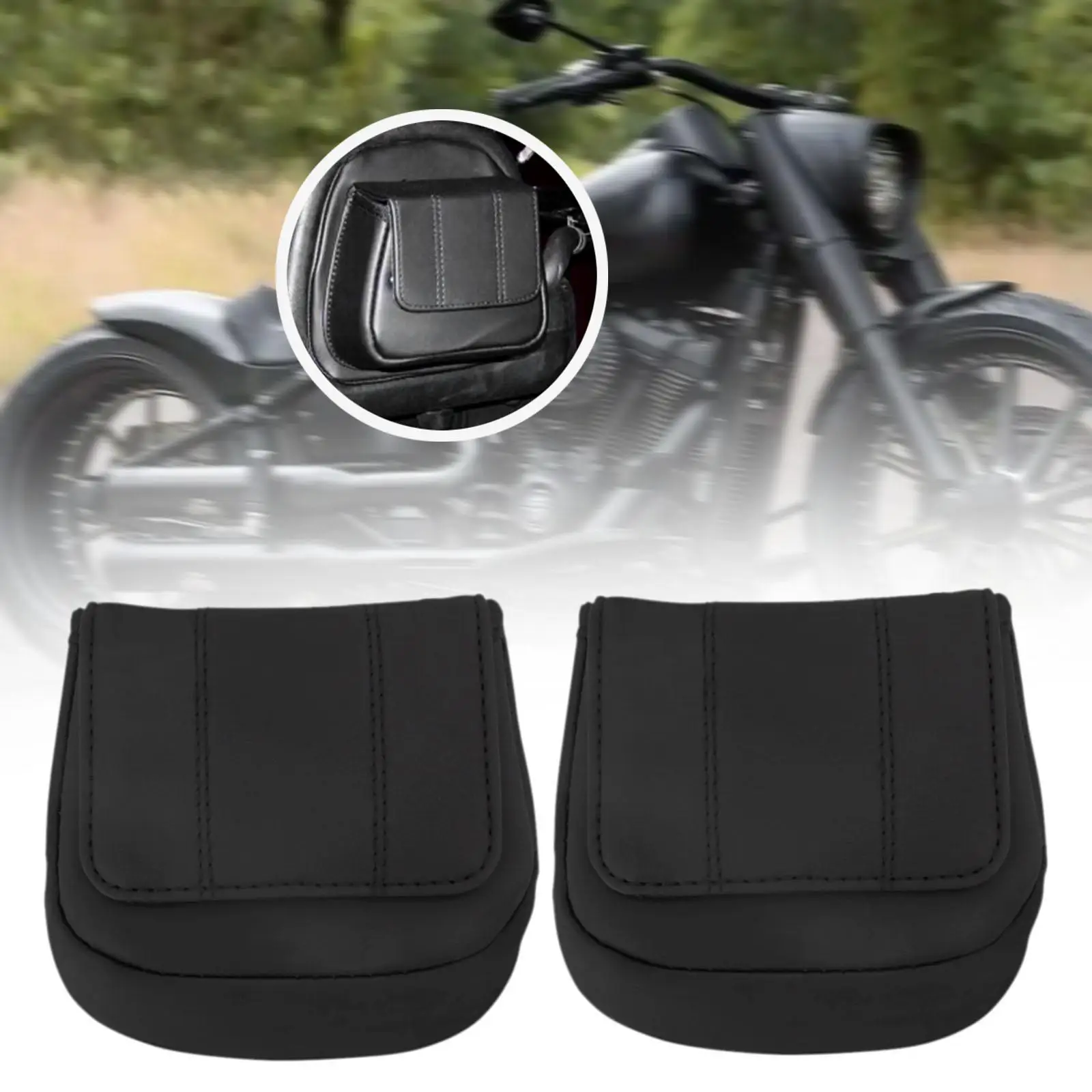 

2x Motorcycle Saddlebag Hard Bag Organizer for Motorcycle Touring Road