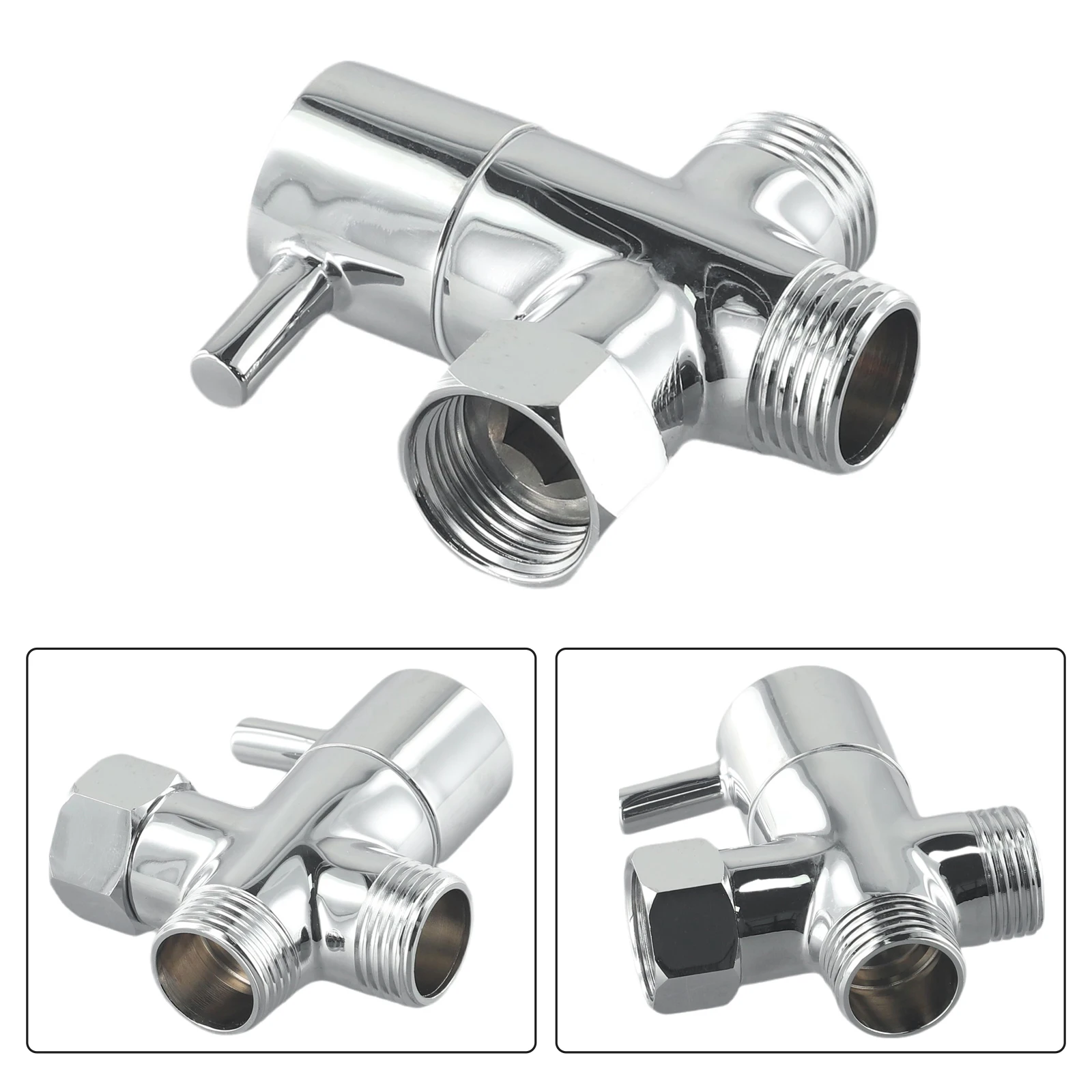 

Brass Switch Faucet Adapter Kitchen Sink Splitter Diverter Valve Water Tap 3 Way Tee Connector Bidet Shower Kichen Accessories