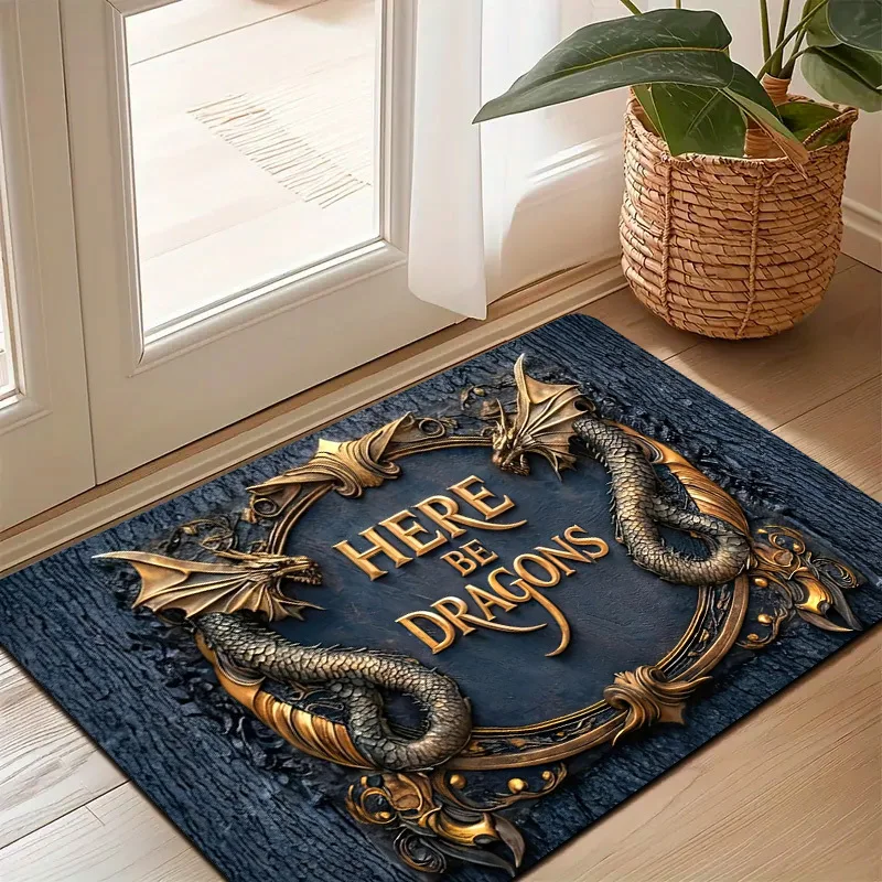 3D Ocean Shark Doormat Clear Seawater Underwater Shark Print Entrance Rug Indoor Porch Front Door Sea Theme Home Decor Mat