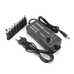 AC DC Adjustable Adapter 12V Volt LED Display Screen Power Supply 220V TO 3V 5V 9V 12V 24V 36V With DC Jack Connector Plug