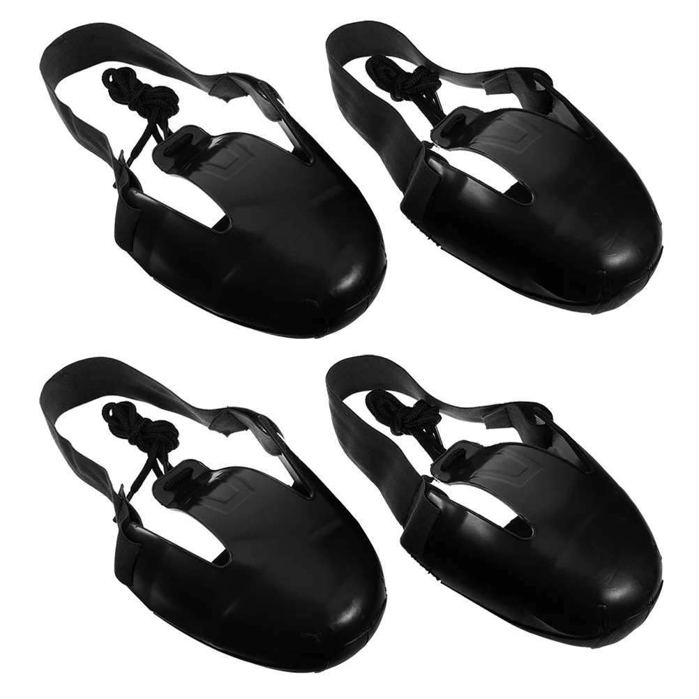 2Pairs Heavy Duty Safety Shoe Covers with Steel Toe Guard Waterproof Wear-Resistant PVC for Outdoor Work Sites