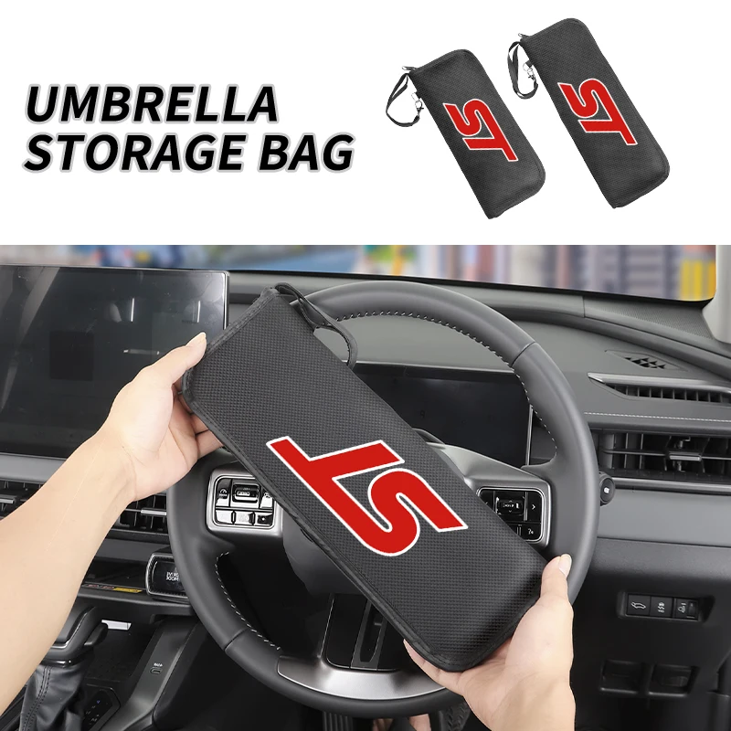 Car Seat Back Umbrella Bag Waterproof Storage Pouch Auto Accessories For Ford Mustang Edge Mondeo ST Fusion Explorer