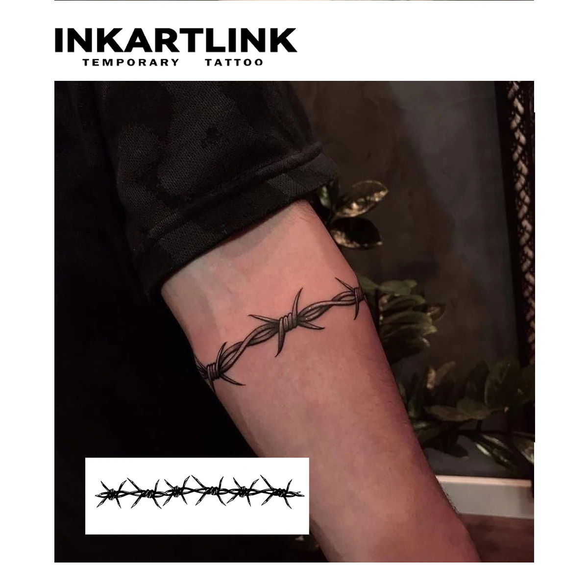 Wire Thorn temporary tattoo sticker, waterproof magic tattoo, lasts to 15 days fake tattoo, semi permanent tattoo