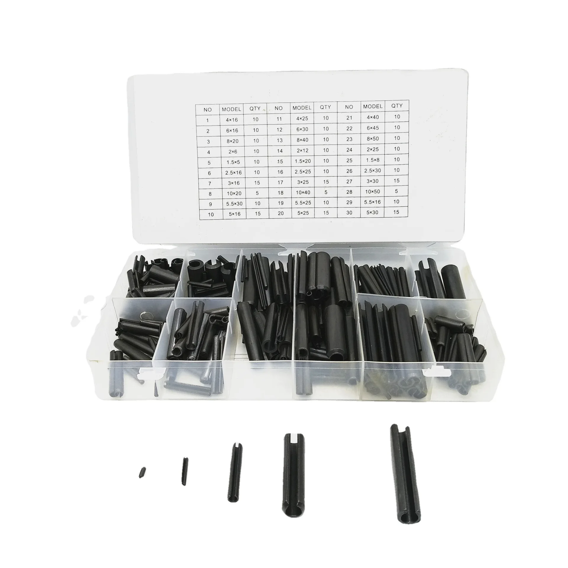 315PC cylindrical pin elastic pin cylindrical  elastic  open-ended 65mn open-ended elastic blackened