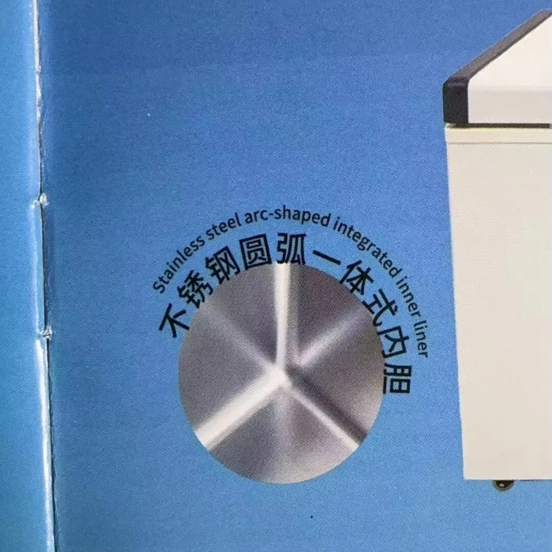 Stainless Steel Arc-Shaped Integrated Inner Liner 428L Ultra-Low -40C -86C Single-Temperature Commercial Chest Refrigerator