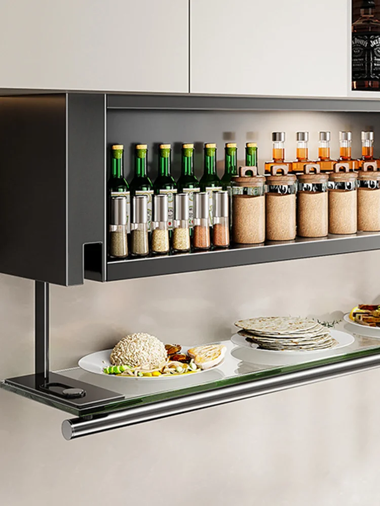 

Кухонный настенный ящик для специй без сверления для хранения эльф, металлический материал, ящик для специй, шкаф, выдвижная корзина-органайзер