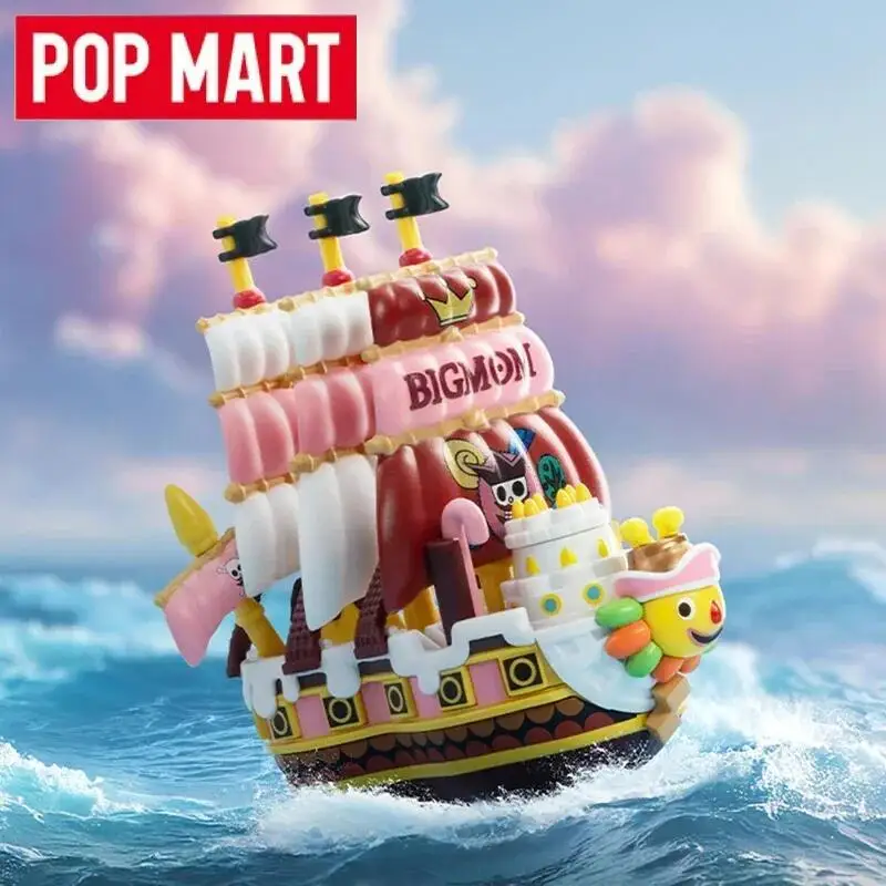 POP MART One Piece De Grand Line Series Voertuigen Blind Box Guess Bag Speelgoed Poppen Leuke Anime Figuren Desktop Ornamenten Collectie