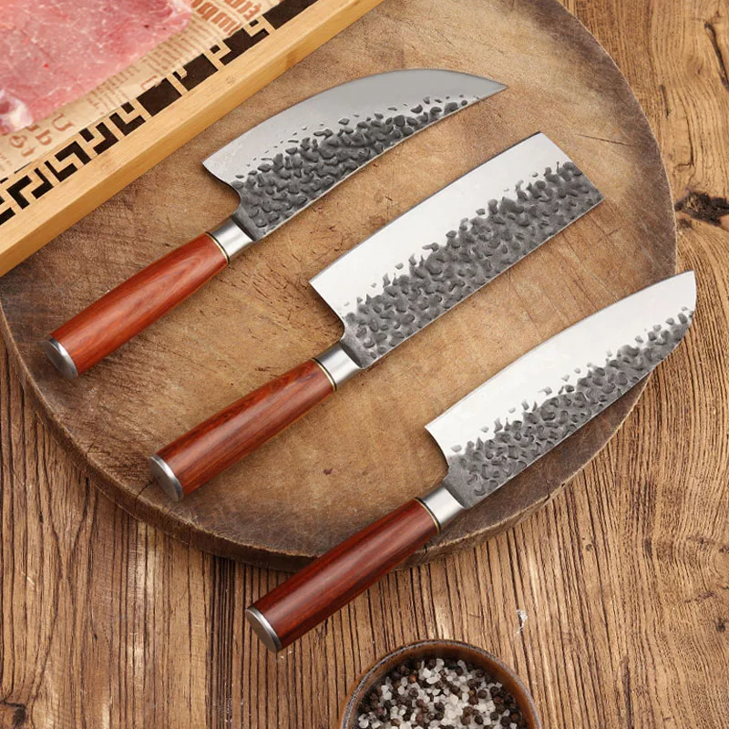 Professional Chinese Slicing Knives Super Sharp Blade Vegetable Meat Fish Knife 5Cr15 High Hardness Kitchen Cooking Knives