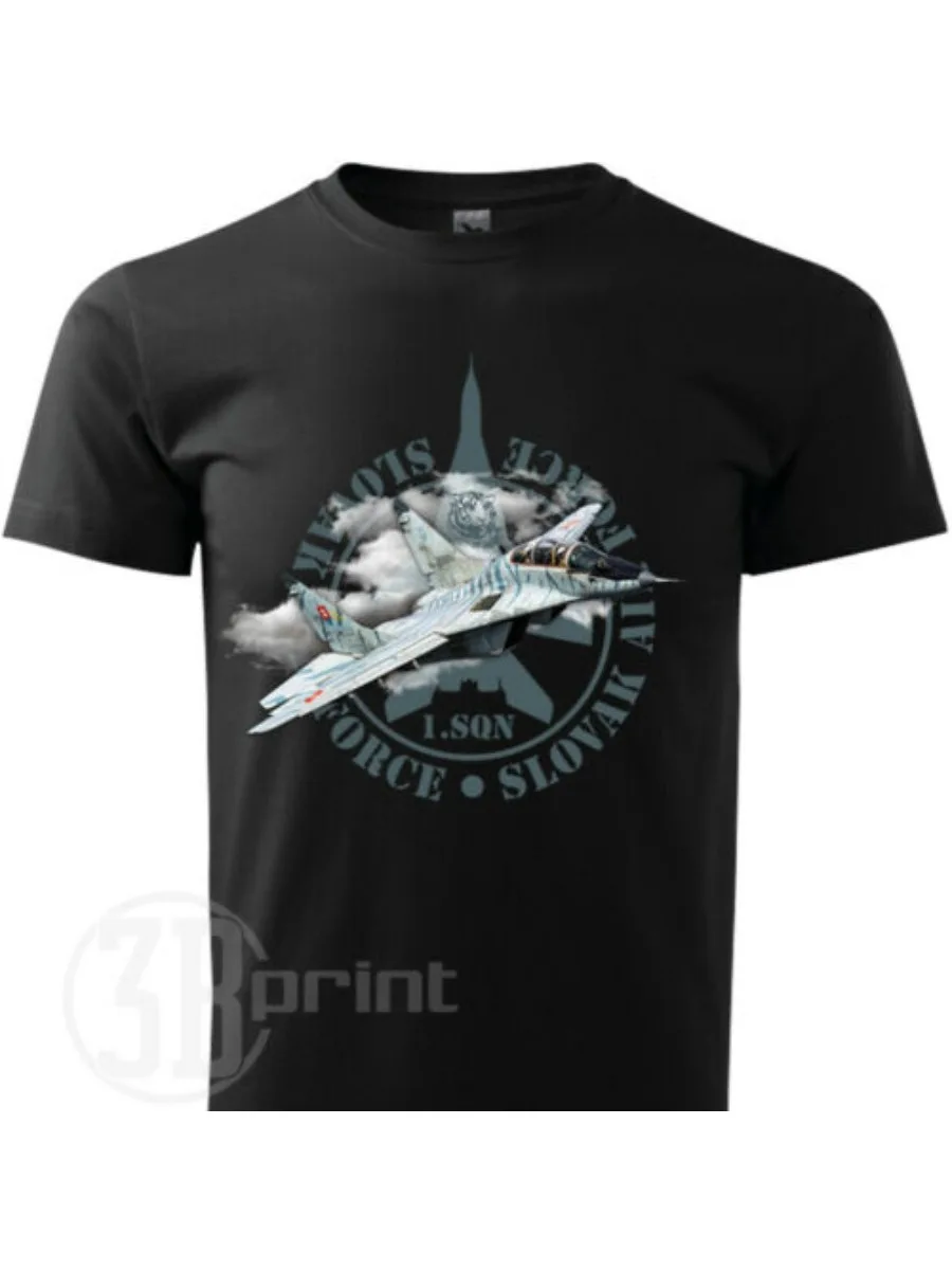 Mig 29 Slovak Air Force Jet Fighter Plane T-Shirt. Summer Cotton Short Sleeve O-Neck Mens T Shirt New S-3XL