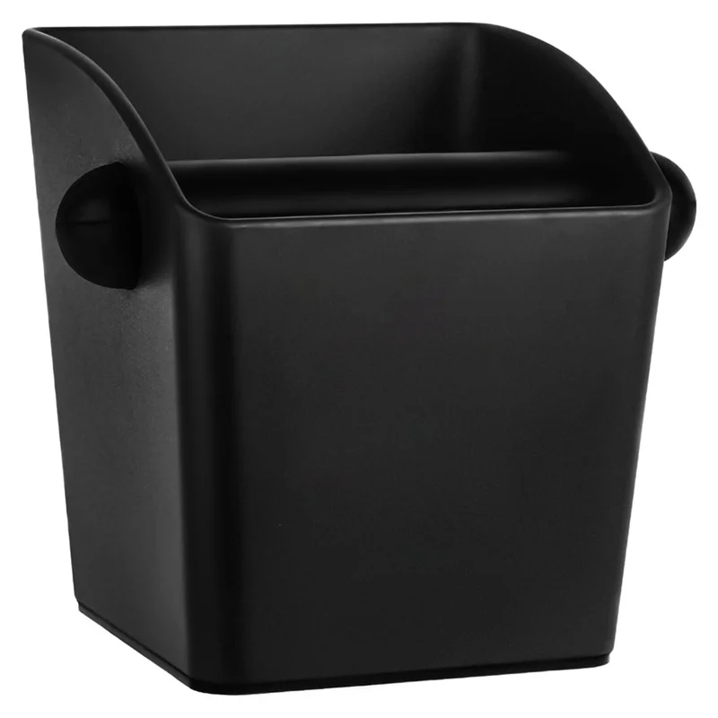 

HRBAJ-Espresso Knock Box Квадратный высокий боковой настенный дизайн для предотвращения брызг Стук-бокс Амортизирующий нескользящий стук для эспрессо