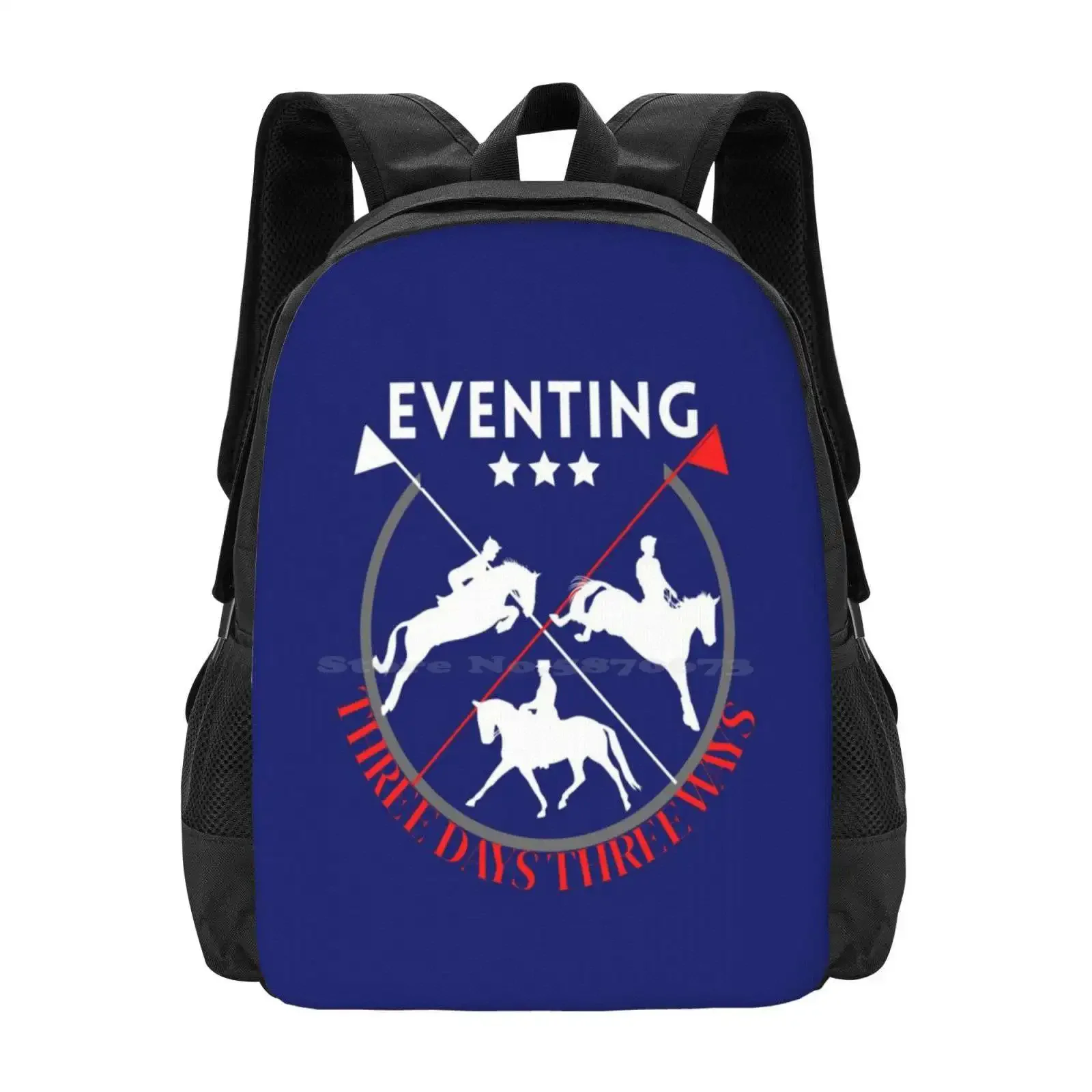 

Eventing : Three Days , Three Ways | Horse Design School Bag Big Capacity Backpack Laptop Eventing Eventer Three Day 3 Day