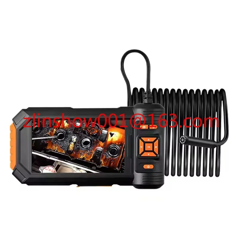 

Ручной эндоскоп HD808, 8 мм, двойной объектив, 1080P HD, 5-дюймовый IPS-экран, кабель 5 м, промышленный портативный бороскоп, 2,0 МП, инспекционная камера