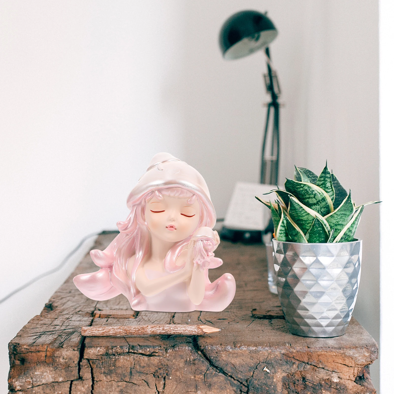 

Ocean Girl Resin Craft Ornament Desktop Decoration Valentine Gift Durability Long Term Use Workmanship Visual