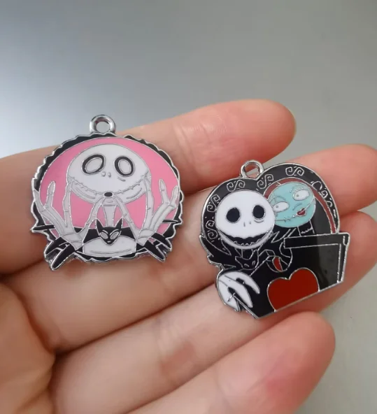 

10 Pcs Disney Nightmare Before Christmas Pendants Charms Jewelry Making Earrings Pendants Necklaces Bracelets DIY Accessories