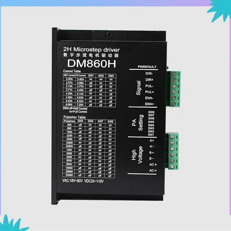 ABZW 3X Microstep Drive DM860H DSP Digital Type 57/86 Stepper Motor Driver With Fan For DMA