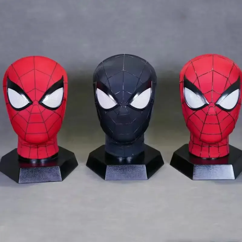 Marvel 1:1 3d homem-aranha máscara nova marca com casca facial artesanal homem-aranha traje de halloween máscara crianças presentes legais