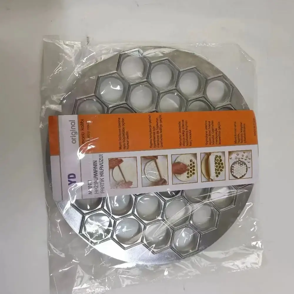 Ravioli-Pressform aus Stahl, 37 Löcher, Jiaozi-Knödelhersteller, Nudelholz-Knödelwerkzeug