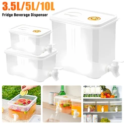 3.5/5/10L Cold Water Jug Large Capacity Cold Kettle with Faucet Beverage Dispenser Refrigerator Water Container For Summer Party