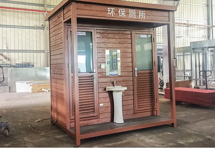 مرحاض متنقل خارجي، موقع بناء، مراحيض بسيط للرجال والنساء في حالات الطوارئ #6