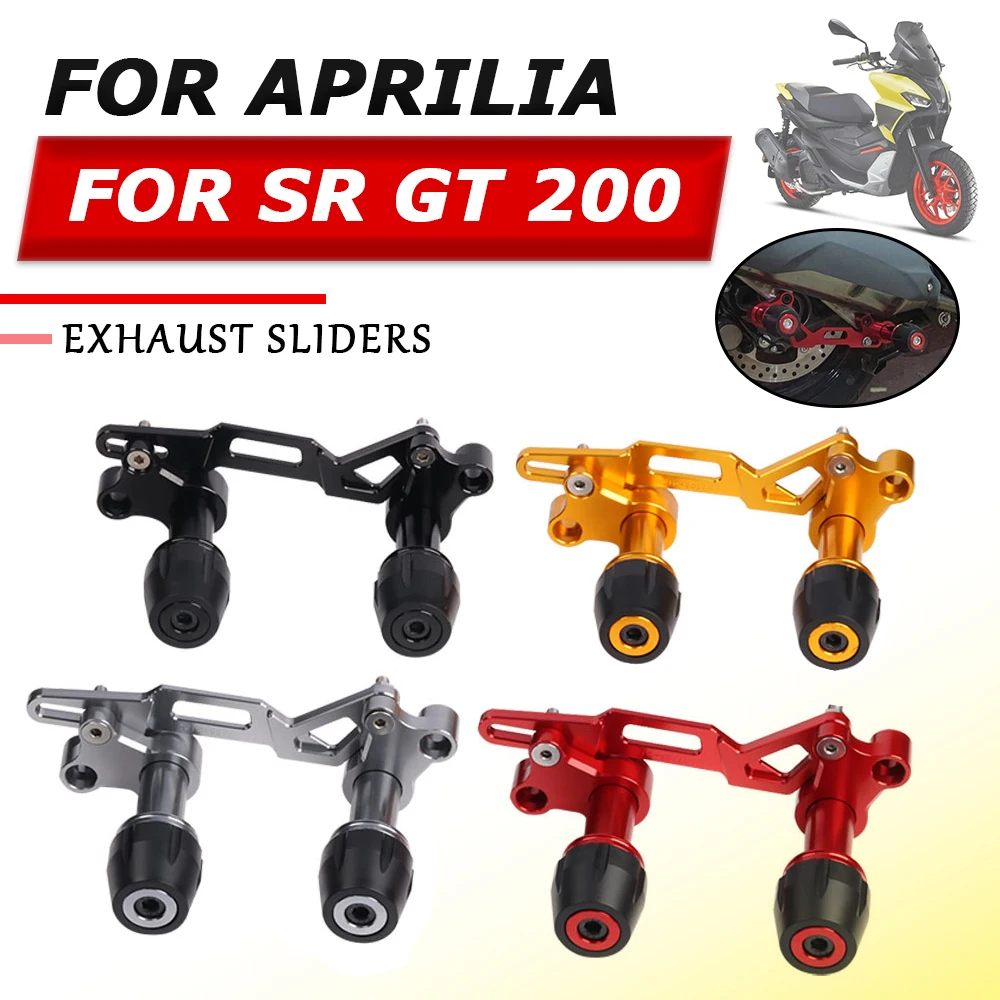 

For Aprilia SRGT200 SR GT 200 GT 2022 2023 Motorcycle Accessories Muffler Exhaust Sliders Crash Pad Anti Fall Protector Falling