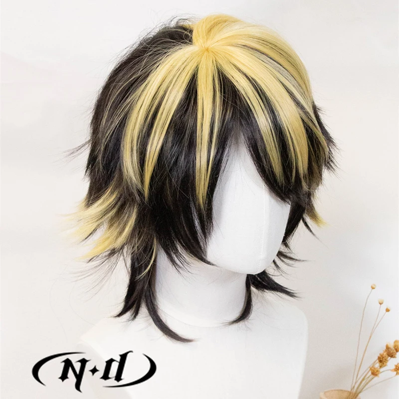 ND Kazutora Hanemiya تأثيري الباروكات هيربيسي طوكيو المنتقمون أنيمي تأثيري خصلات الشعر المستعار مقاومة للحرارة الاصطناعية للحزب زي