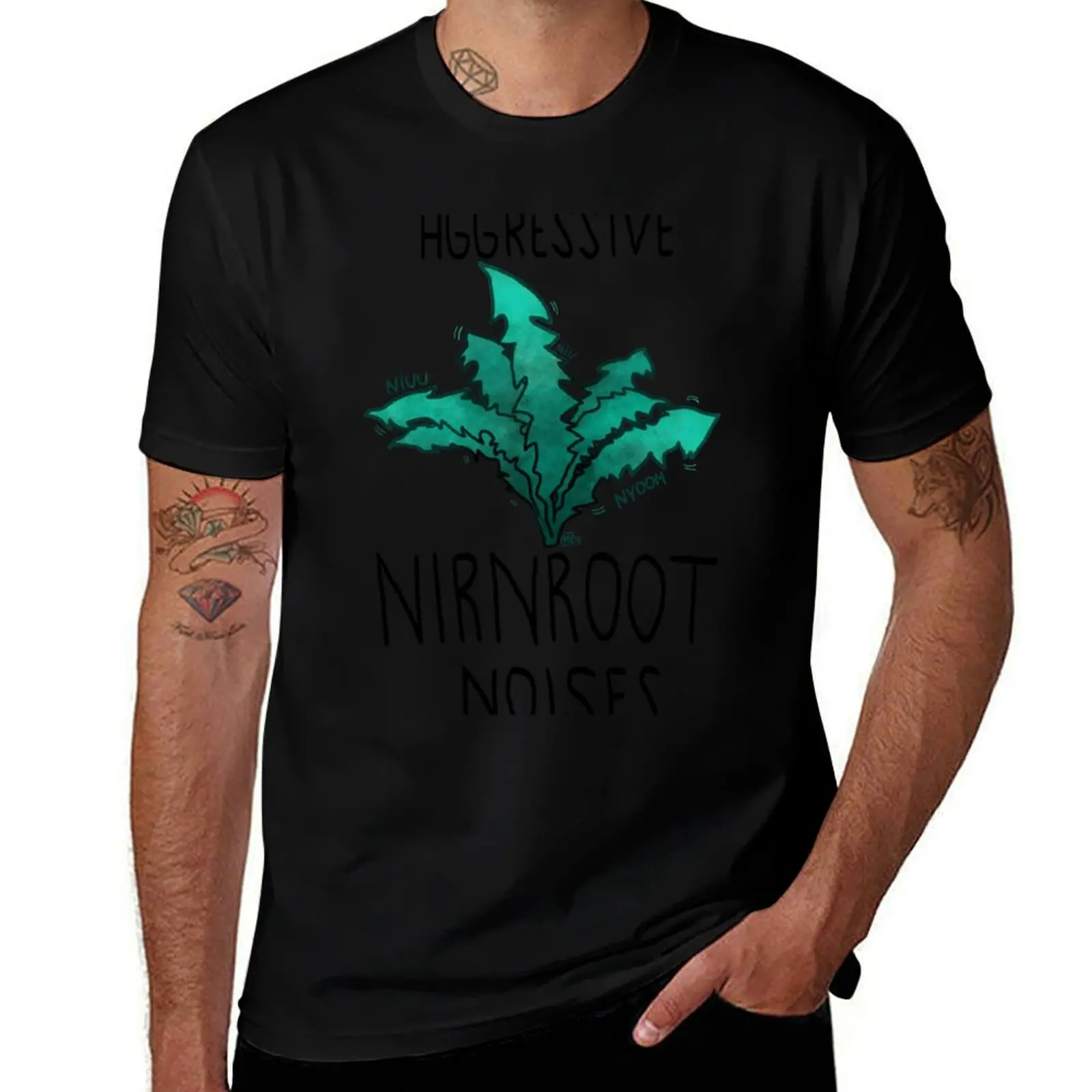 Aggressive nirnroot noises T-Shirt Plus Size Workout Short Sleeve Top T-Shirt