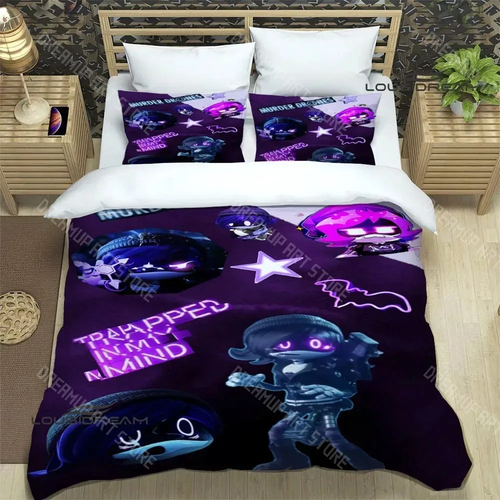 3D Printed Murder Drones Bedding Set for Boys Girls Duvet Cover And Pillowcase Twin Queen King Full Single Double Sizes