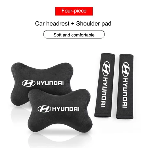 Imagen 2 del producto Cinturón de seguridad de coche, hombreras protectoras, reposacabezas de columna Cervical, almohada para el cuello para Hyundai Sonata Tucson Azera Elantra Veloste I20 I10
