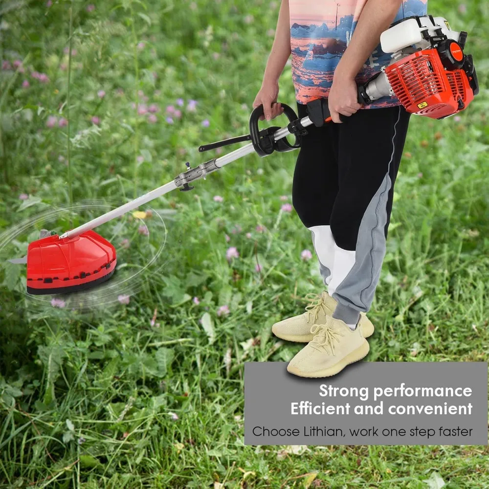 US Shipping Hot New 5-in-1 Multi-Function Gas Powered Garden Tool, 52cc 2-Cycle Weed Wacker String Trimmer Edger, Pole Saw,
