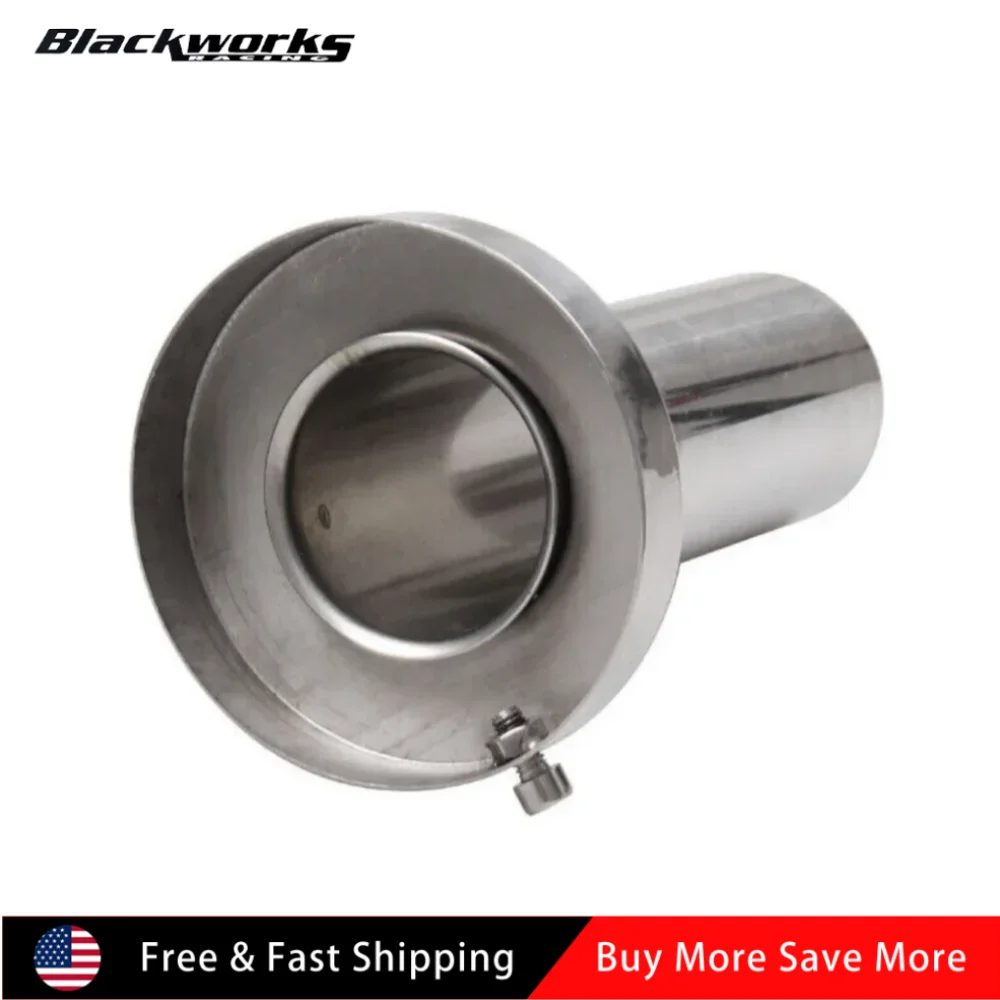 

High Quality 3.5 Inch Stainless Steel Round Straight Exhaust Muffler Tip Removable Inner Silence Silver