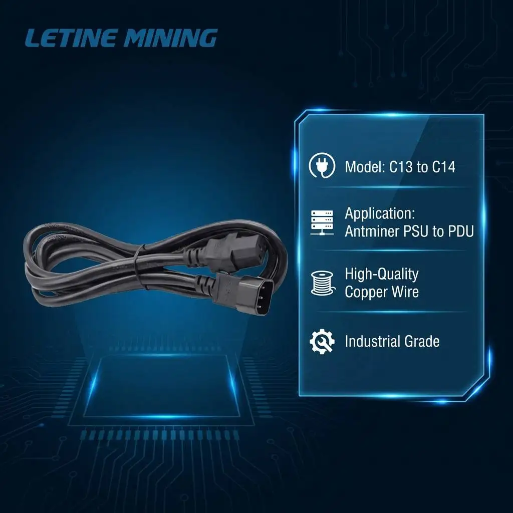 Bitmain Antminer  C13 to C14 Power Cord Z15pro Mining Machine for Bitmain Antminer S19 S21 Asic Miner