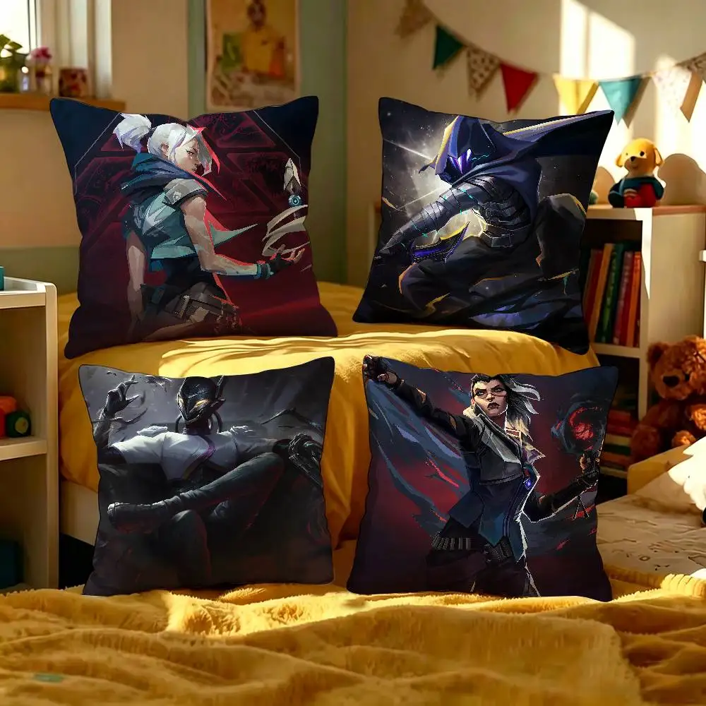 Video Game V-Valorant Cool Office Cushion Pillowcase Car Cushion Cover45X45CM Lumbar Pillowcase Sofa Pillowcover