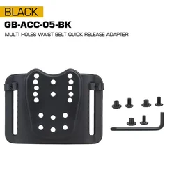 Universal Waist Belt Holster Adapter Adjustable Multi-holes Nylon Quick Pull Holster Adapter Wear Resistant Accessories