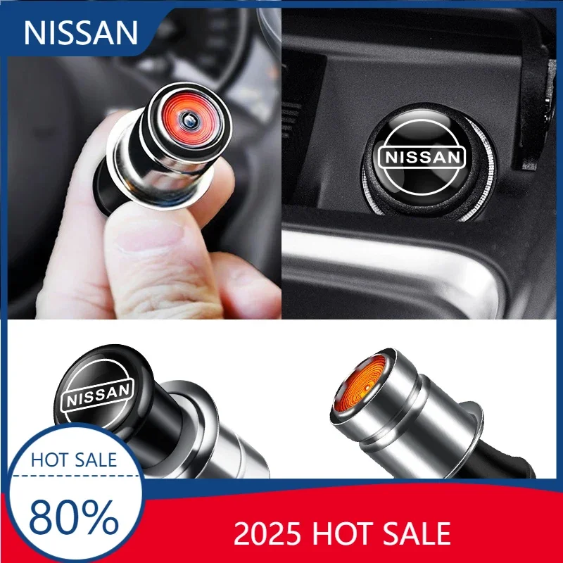 1pcs Car Cigarette Lighter Plug Power Adapter smoke 12-24V Power Socket For Nissan Nismo GTR Versa Almera X-Trail Xterra Qashqai