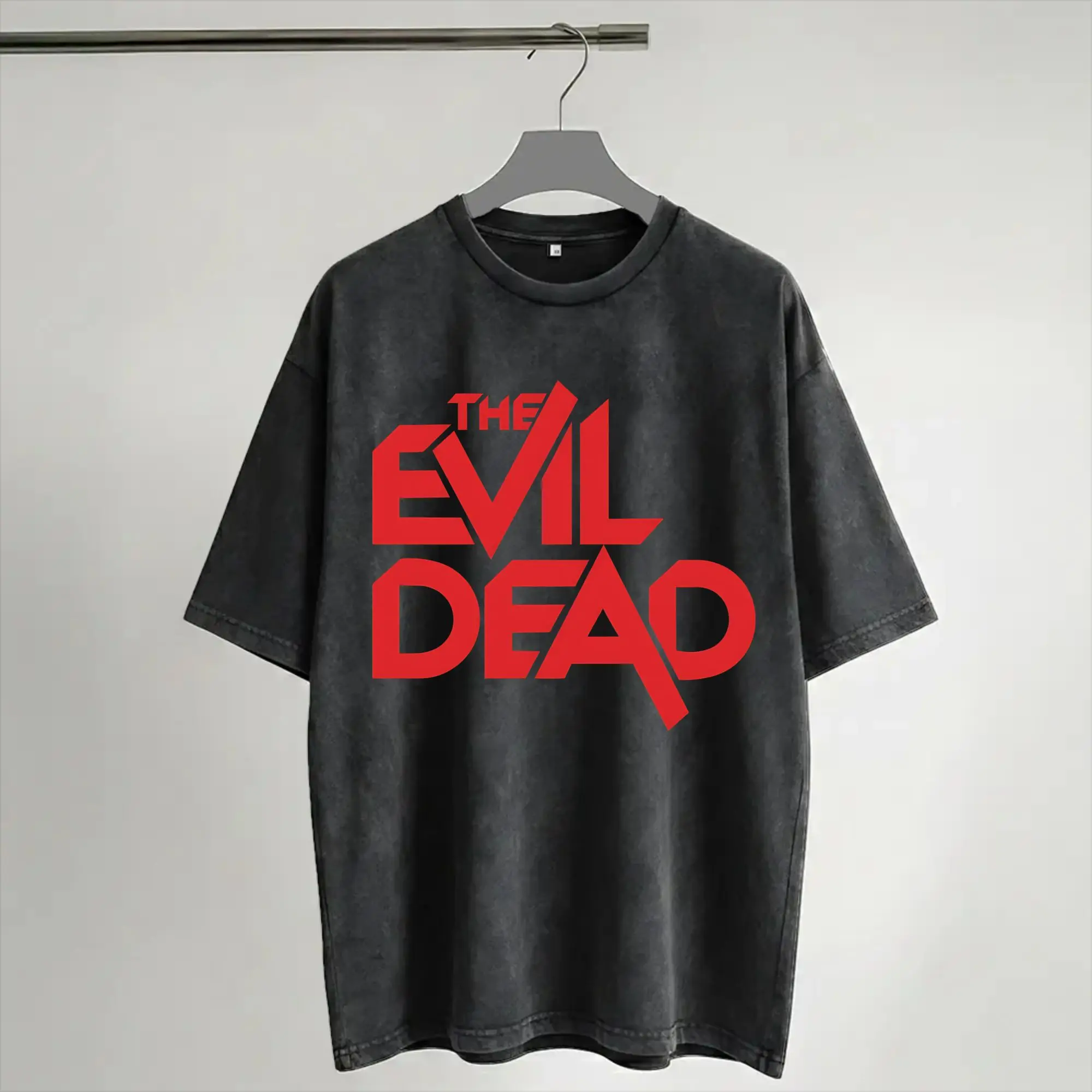 Harajuku Washed Shirts Evil Dead Burn Merch Fashion T-Shirts Harajuku  Streetwear Short Sleeve Printed Tops Tees