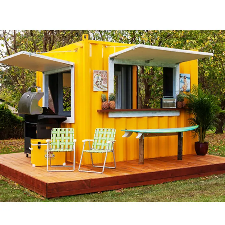 Low Price Customized Tiny Container Coffee Bar Restaurant Shop Prefabricated 10ft For Sale