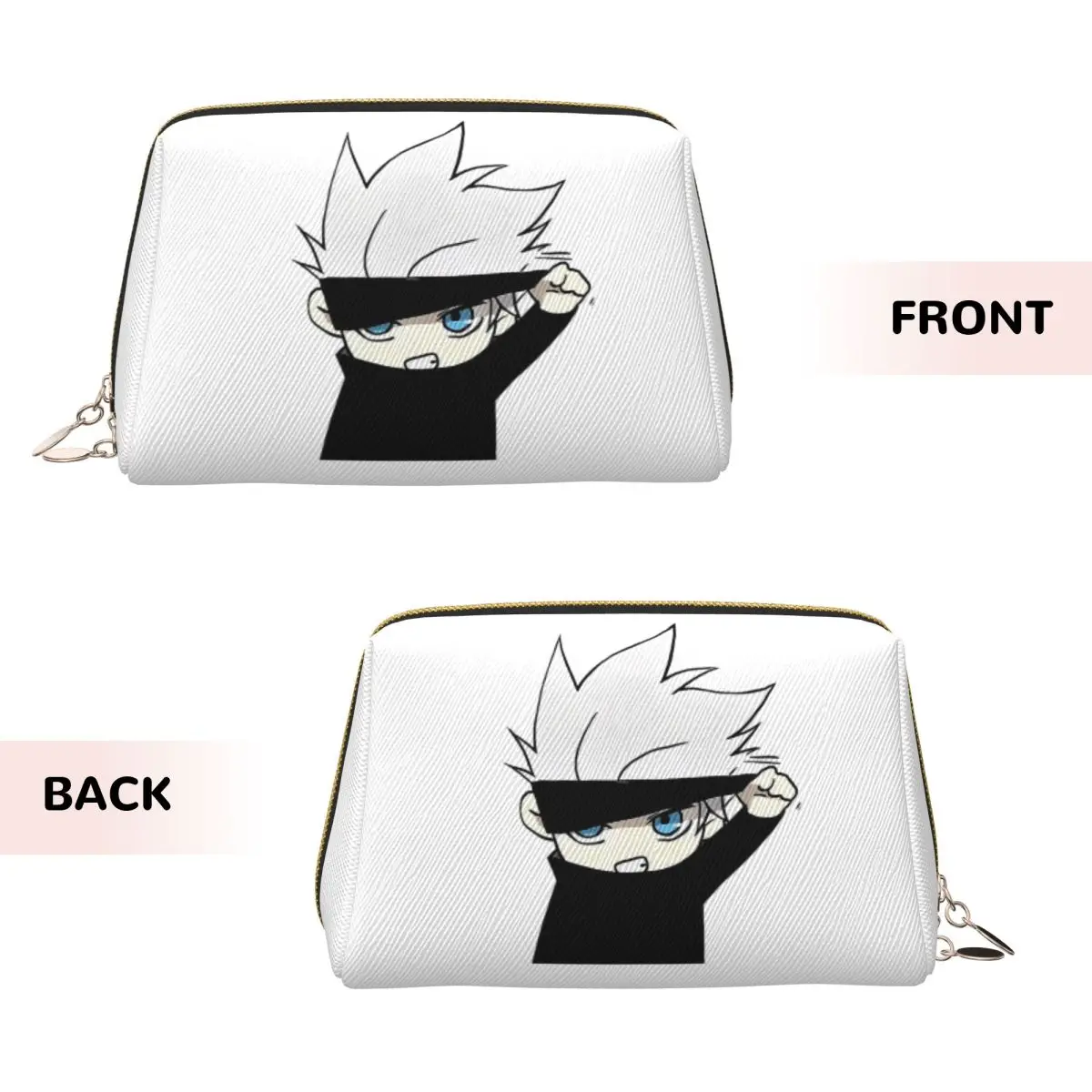 Gojo Manga Kawaii Japanese Anime Women Cosmetic Bag Travel Makeup Organizer Pouch Toiletry Storage Dopp Kit Case