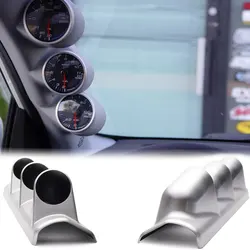 silver 52mm 60mm Universal 1 2 3 Hole Left/Right Hand Auto Dual Holes A-Pillar Holes Gauge Holder Pod Modified Instrument