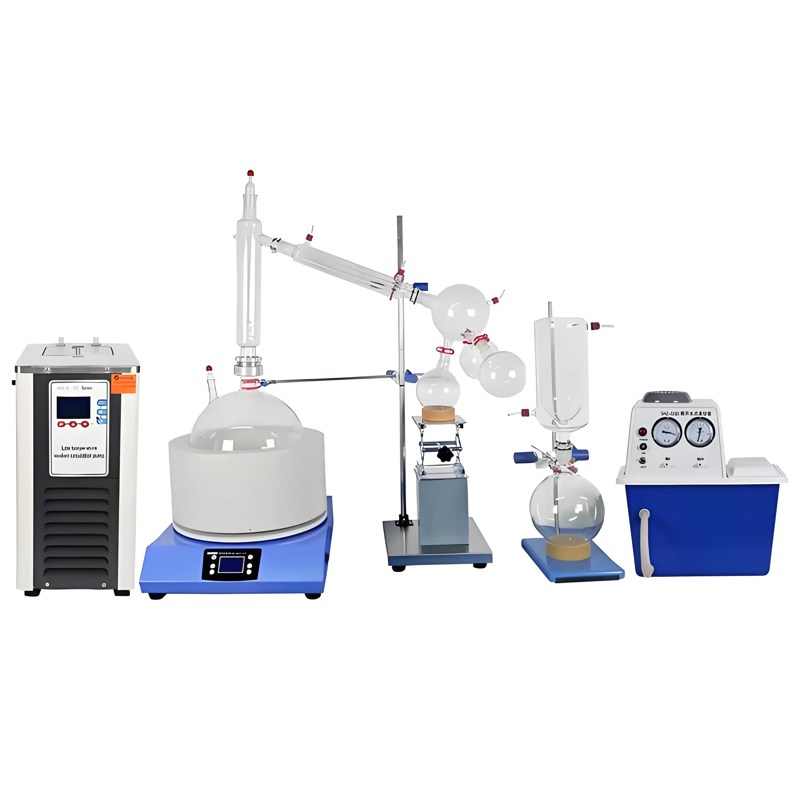 ZOIBKD Lab Supplies SPD-10L Short-Path Distillation Glass Equipment With Magnetic Stirring Heating Cryopump And Vacuum Pump