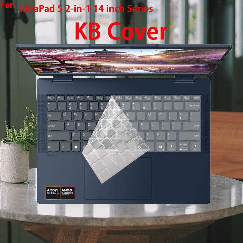 

Для 14-дюймовой Lenovo IdeaPad 5 2-в-1 14AKP10 водонепроницаемая пленка для клавиатуры ldeaPad 5 2-в-1 14IAL10 защитная пленка для клавиатуры ноутбука