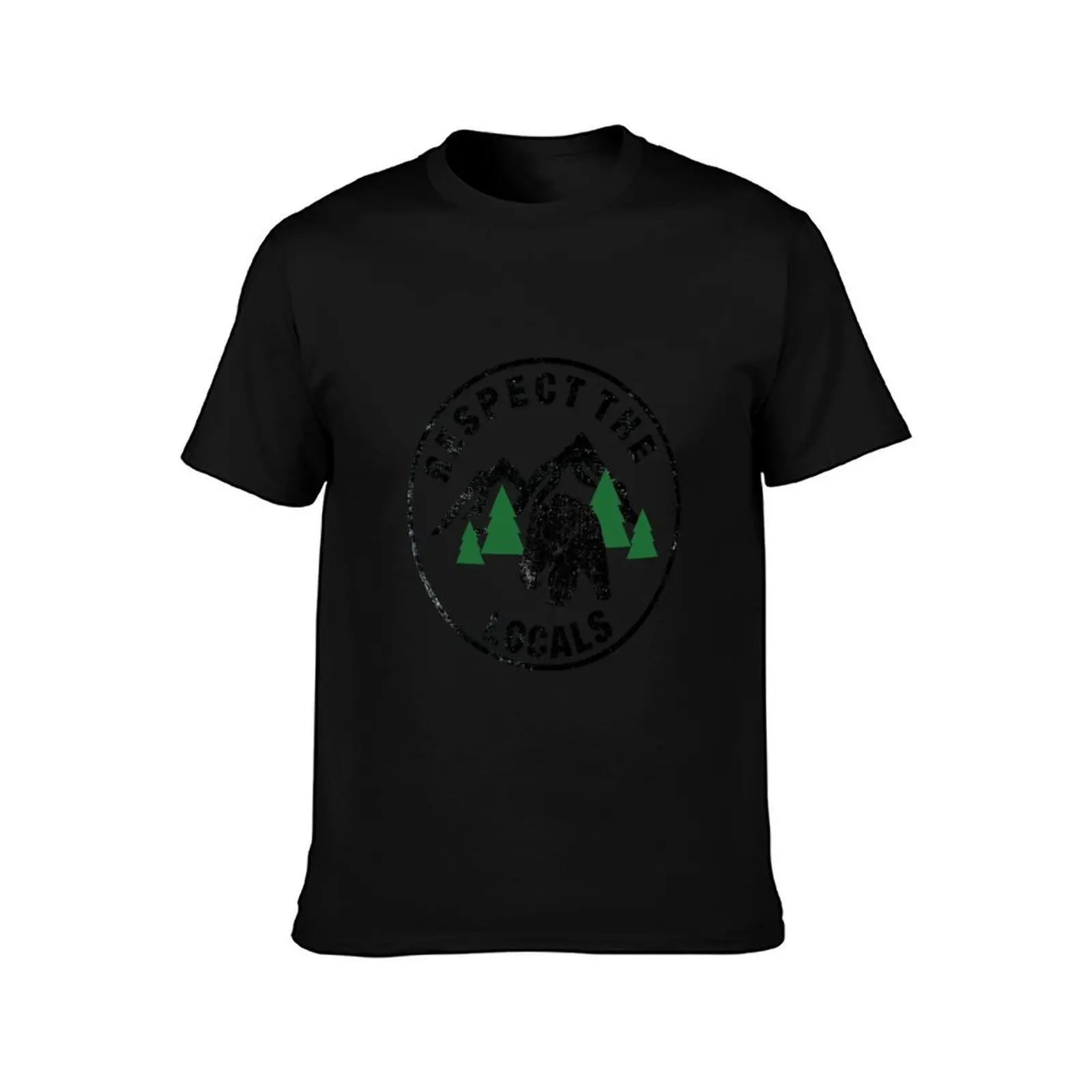 Respect the locals - bear T-Shirt Big Size Simple T-Shirt