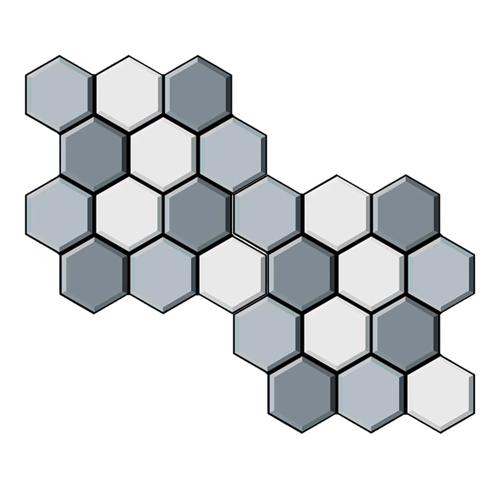 

2Pcs Hexagonal Wall Stickers Self-Adhesive Honeycomb Pattern Easy Remove No Residue for Bedroom Living Room Creative Decorative